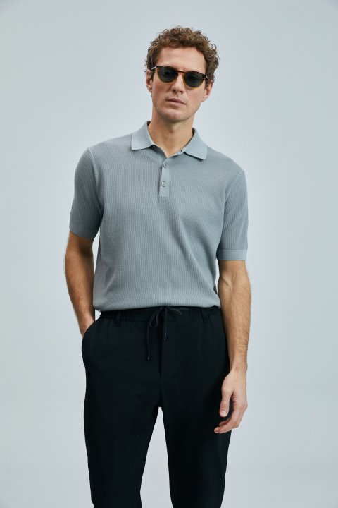 Edwın Herren Modal Blend Pullover Mint Green - LUFIAN