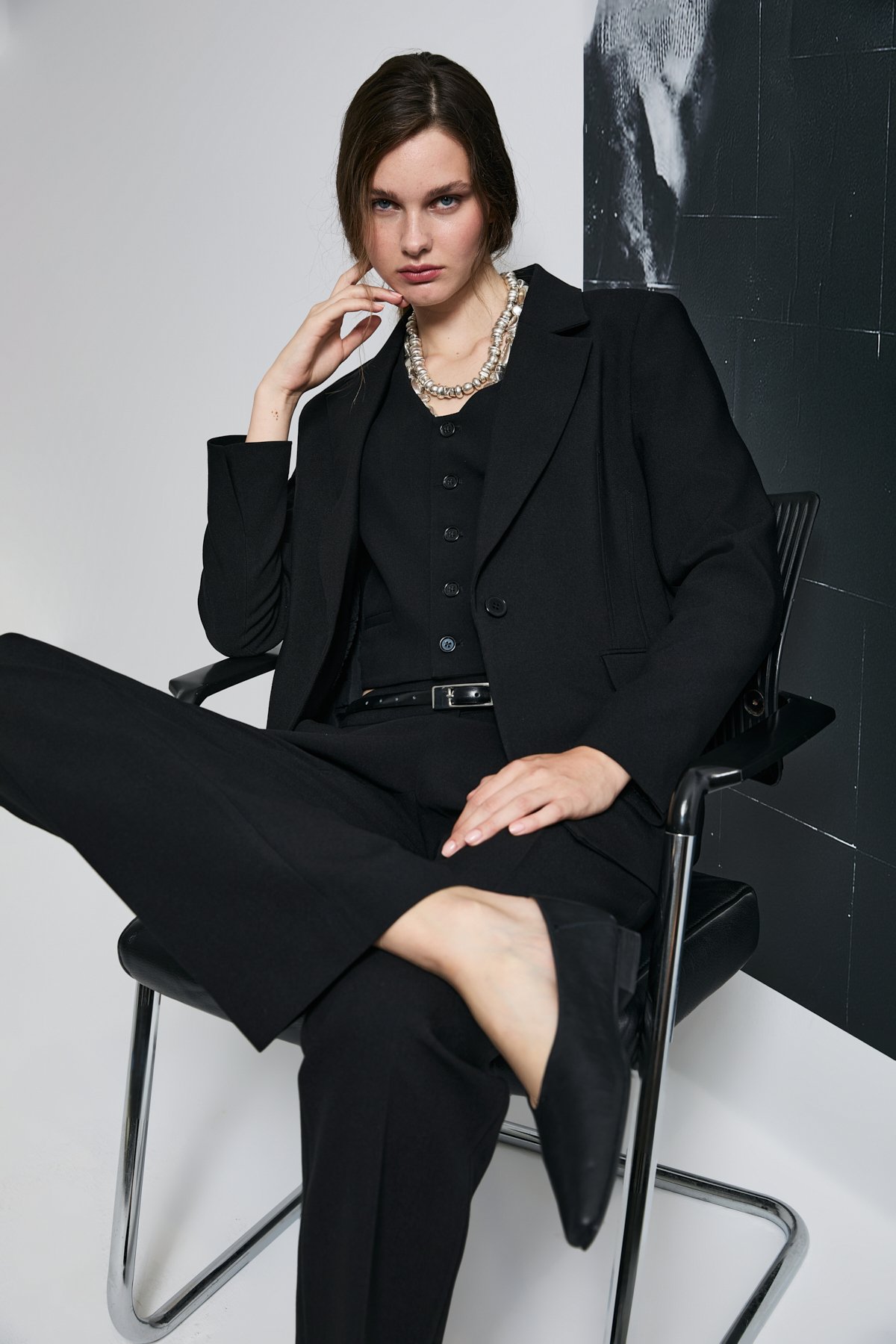 Elvıs Damenjacke Regular Fit Schwarz - LUFIAN