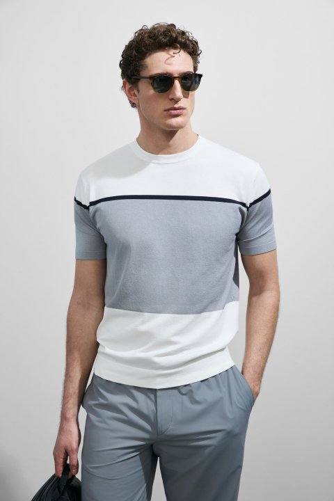 Enzo Herren Modal Blend Pullover Off White - LUFIAN