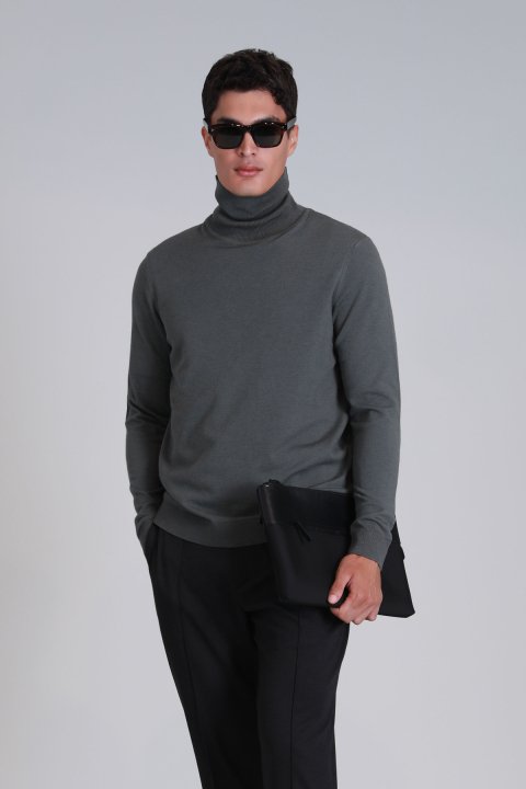 Soıl Herrenpullover Khaki - LUFIAN