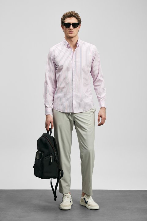 Fenrıc Schicke Herren-Chinohosen Slim Fit Stone - LUFIAN