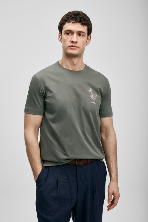 Fınx Modernes Grafik-T-Shirt dunkelgrün - LUFIAN