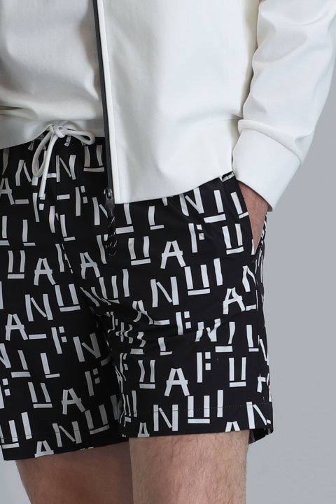 Font Schwarze Schwimmshorts für Männer - LUFIAN