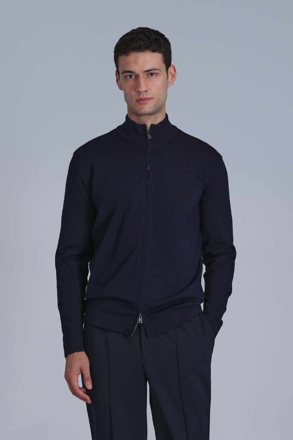 Force Herren-Cardigan Navy Blue - LUFIAN