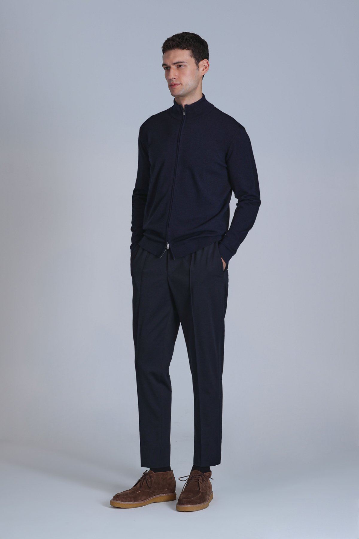 Force Herren-Cardigan Navy Blue - LUFIAN (1)