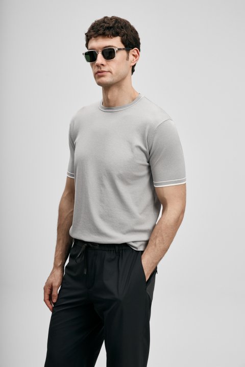 Foster Herren-Coolmax-Pullover® Hellgrau - LUFIAN
