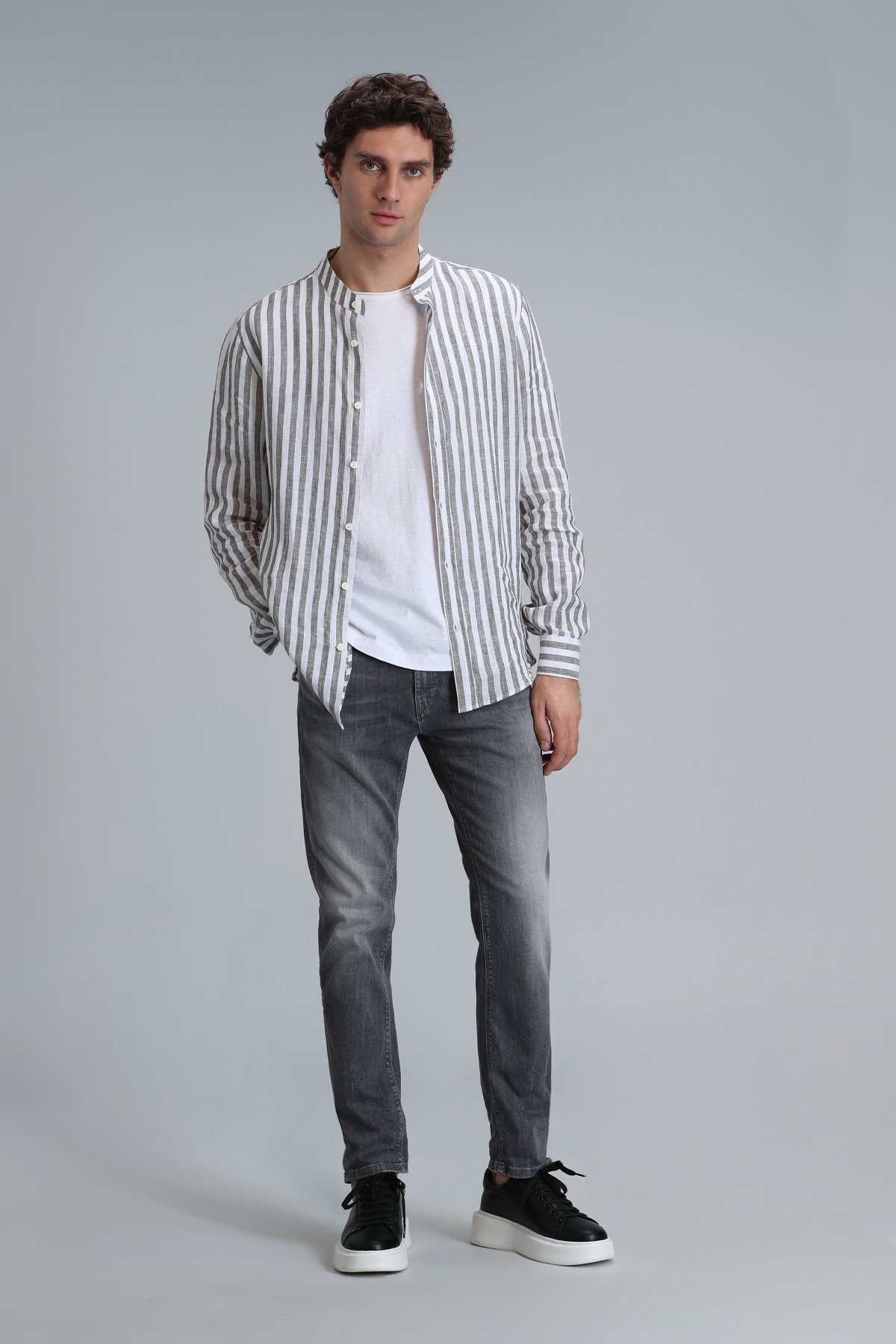 Frank Schicke Jeans Herrenhosen Regular Fit dunkelgrau - LUFIAN