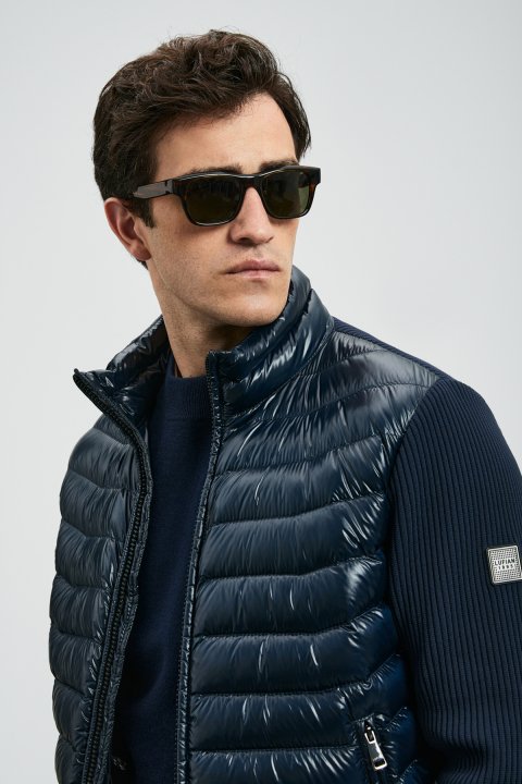 Glenn Gänsedaunen Herrenmantel Marineblau - LUFIAN
