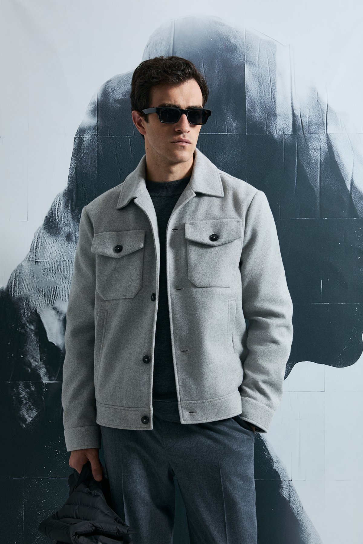 Good Herren-Strickjacke grau - LUFIAN