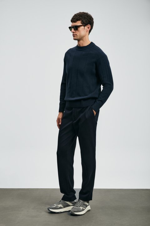 Grand Herrenpullover Marineblau - LUFIAN (1)