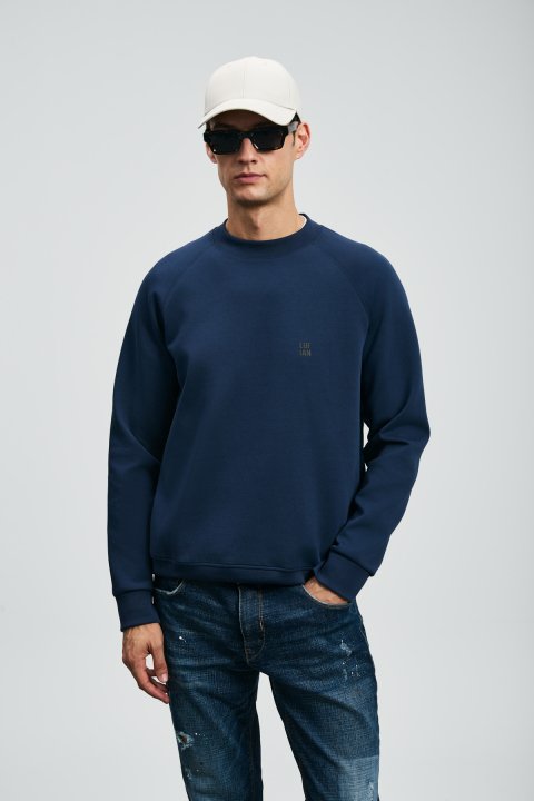 Grant Herren-Sweatshirt Marineblau - LUFIAN