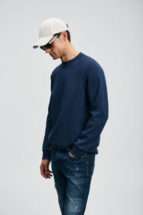Grant Herren-Sweatshirt Marineblau - LUFIAN