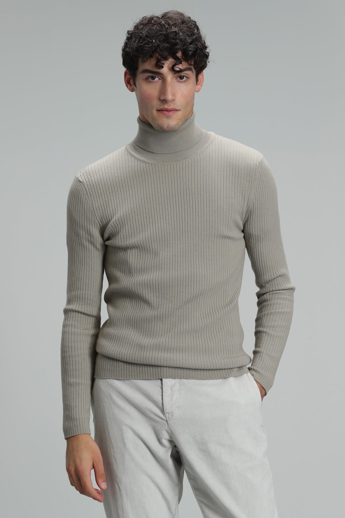 Grant Fuller Fischer-Herrenpullover beige - LUFIAN