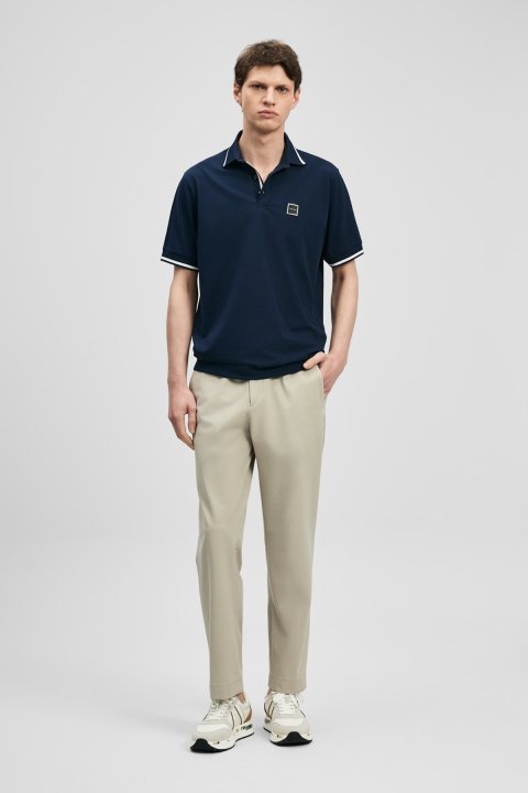 Grom Smartes Herren-Polo-T-Shirt in Marineblau - LUFIAN (1)
