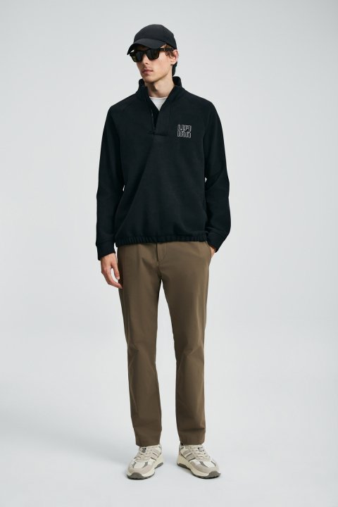 Hazel Schwarzer Herrenpullover - LUFIAN (1)