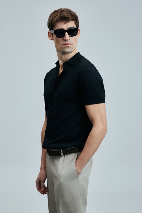 Hector Herren Modal Blend Pullover Schwarz - LUFIAN (1)