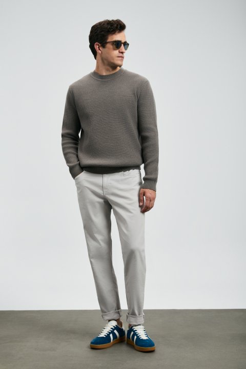 Helt Sports 5 Taschen-Herrenhosen Slim Fit Grau - LUFIAN