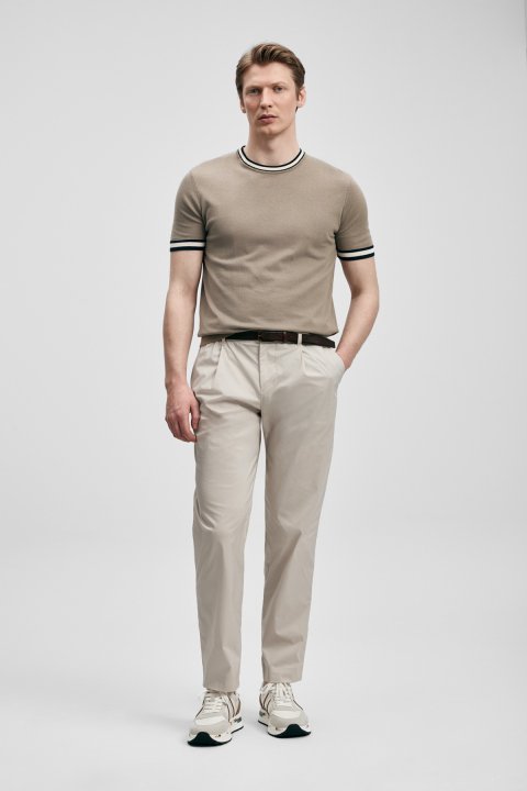Henry Herren Baumwollpullover Sand - LUFIAN