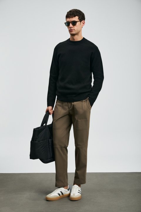 Herman Herrenpullover Schwarz - LUFIAN