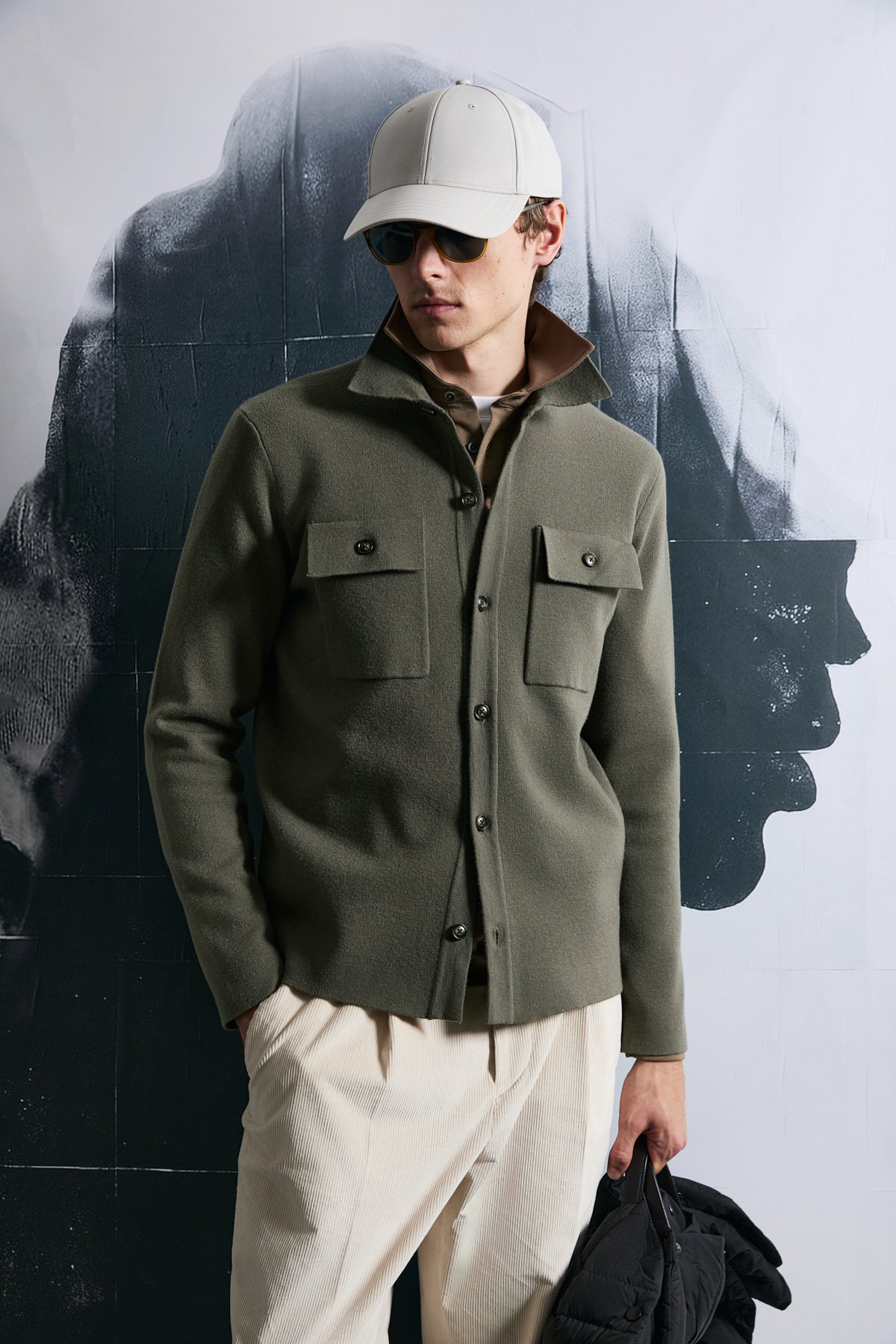 Igor Herren-Cardigan Green - LUFIAN