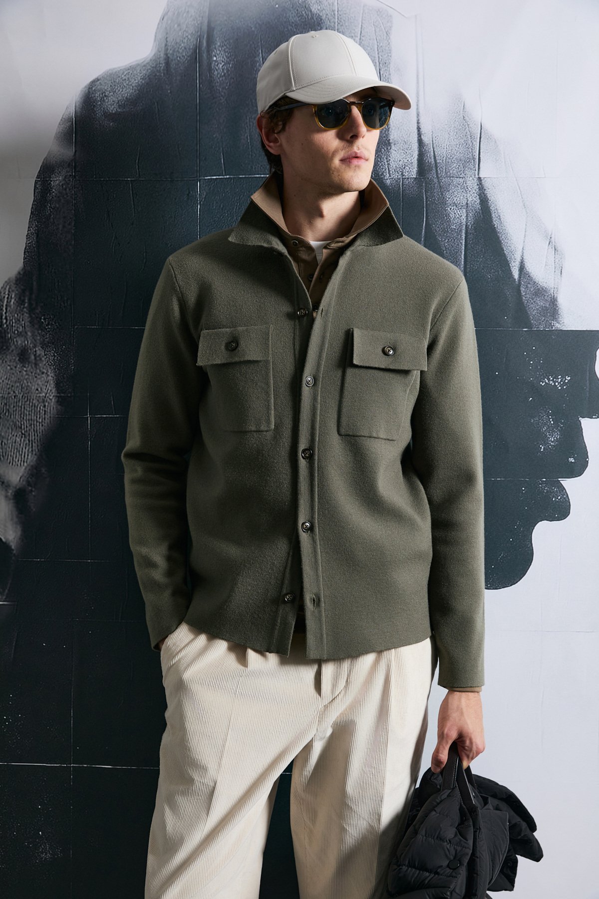 Igor Herren-Cardigan Green - LUFIAN (1)
