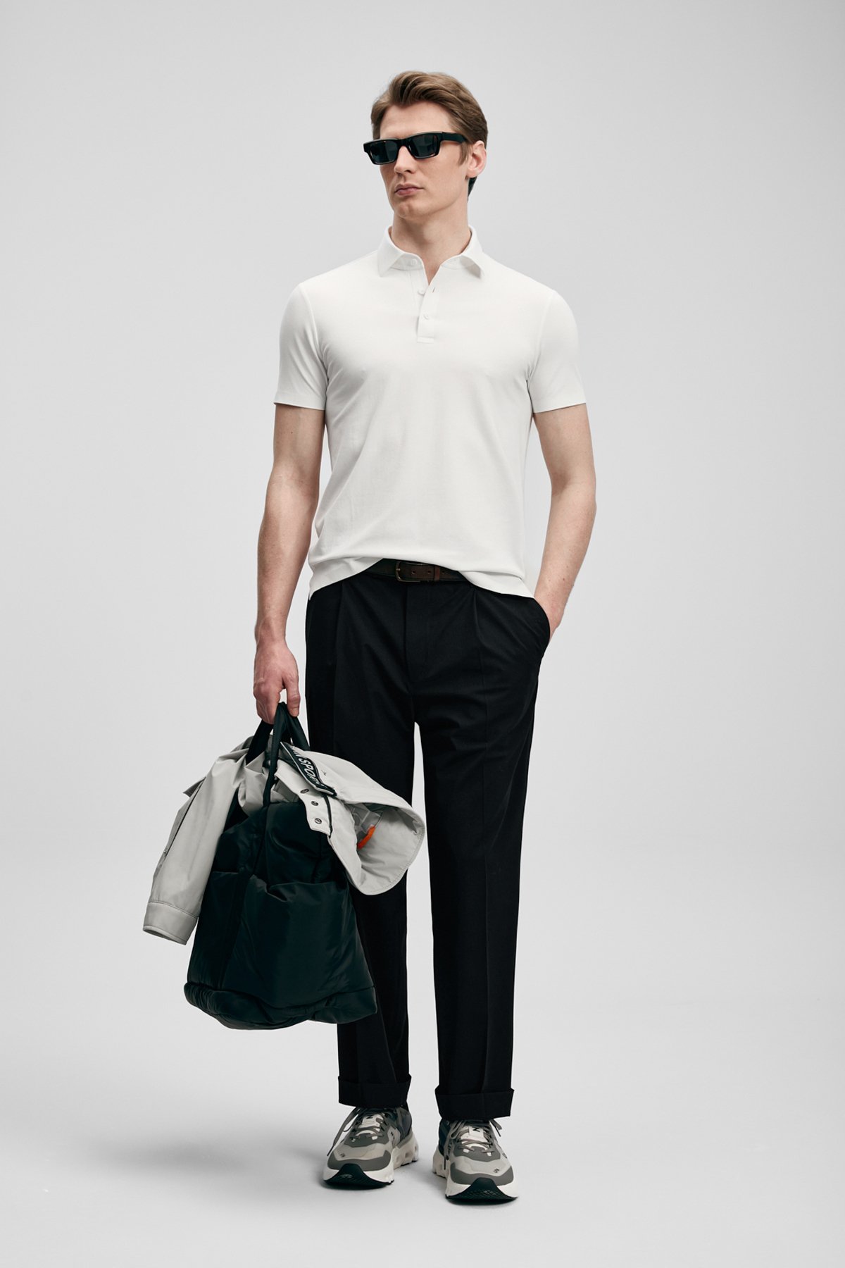 Jaxon Hi-Tech Performance nahtloses Poloshirt weiß - LUFIAN (1)