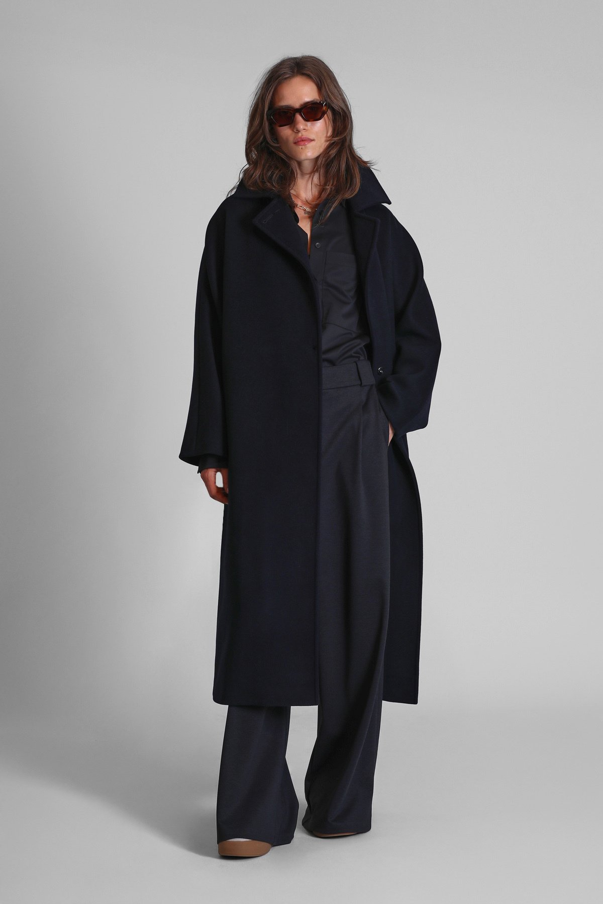 June Damenmantel Marineblau - LUFIAN
