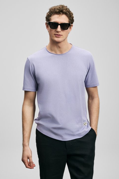 Junya Herren-Basic T-Shirt Lilac - LUFIAN