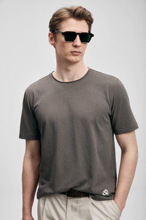 Junya Herren-Basic-T-Shirt Nerz - LUFIAN