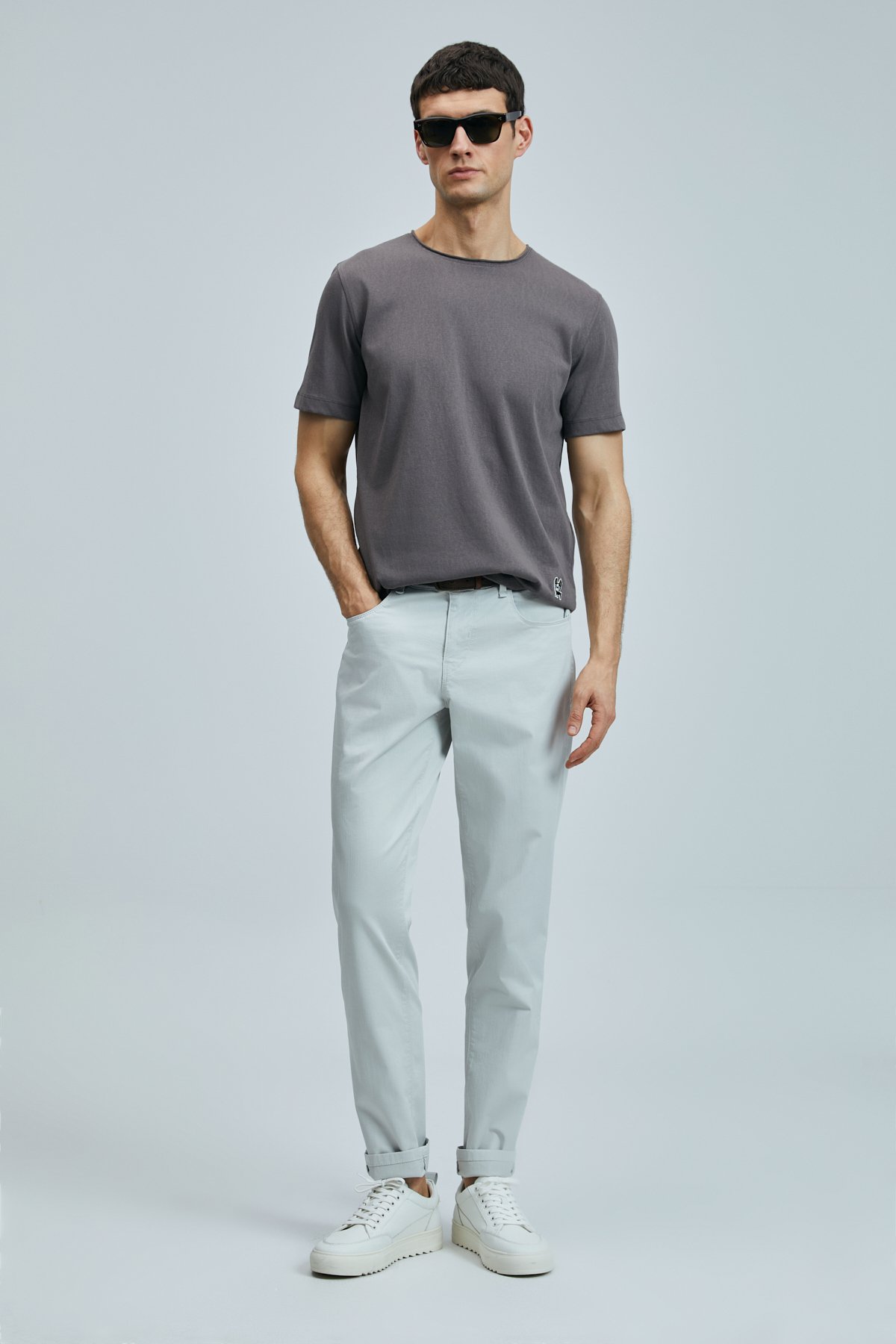 Junya Herren-Basic-T-Shirt Nerz - LUFIAN (1)