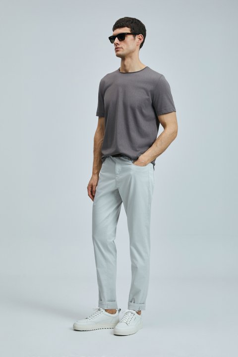 Junya Herren-Basic-T-Shirt Nerz - LUFIAN
