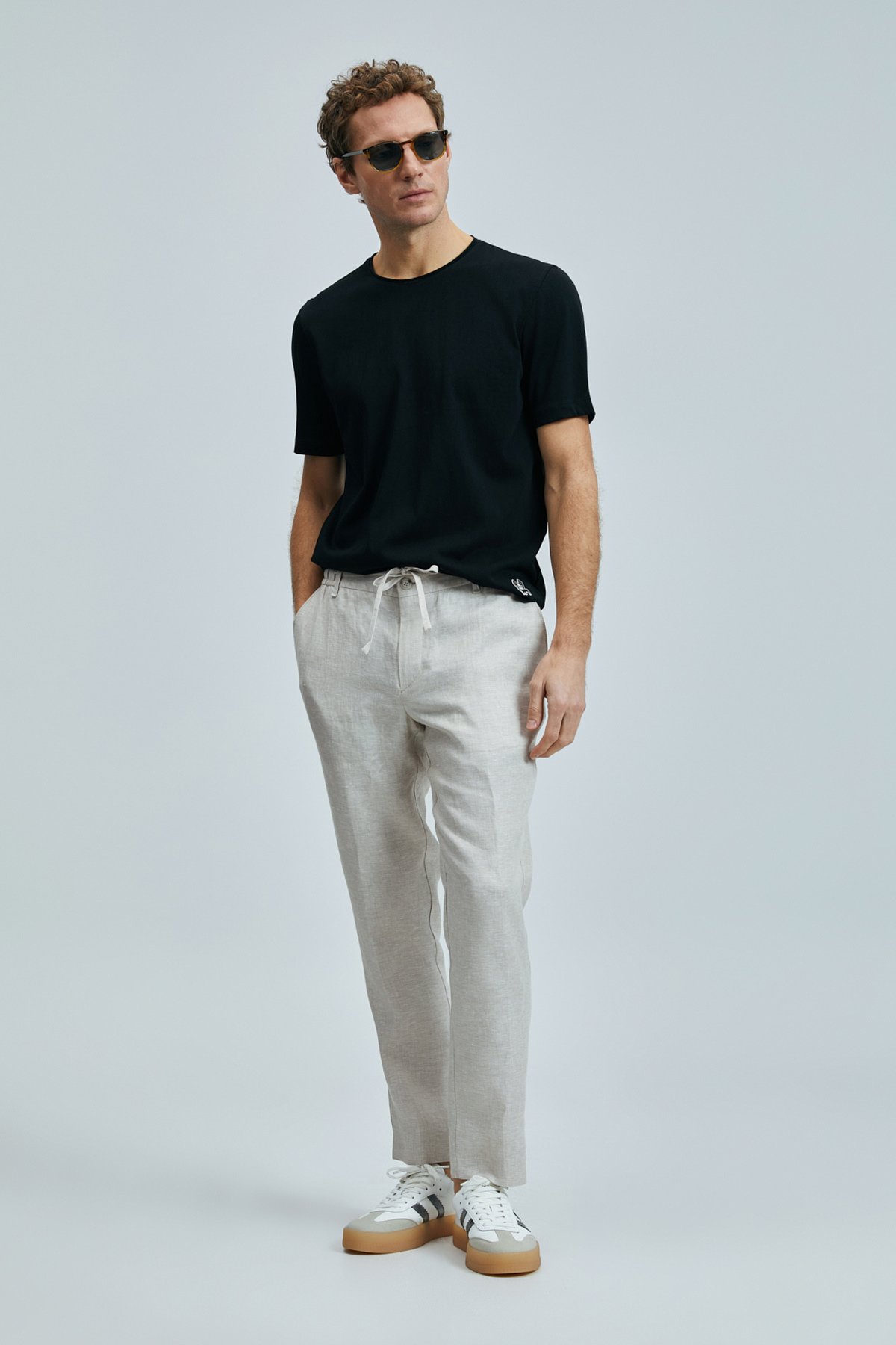 Junya Herren-Basic-T-Shirt Schwarz - LUFIAN
