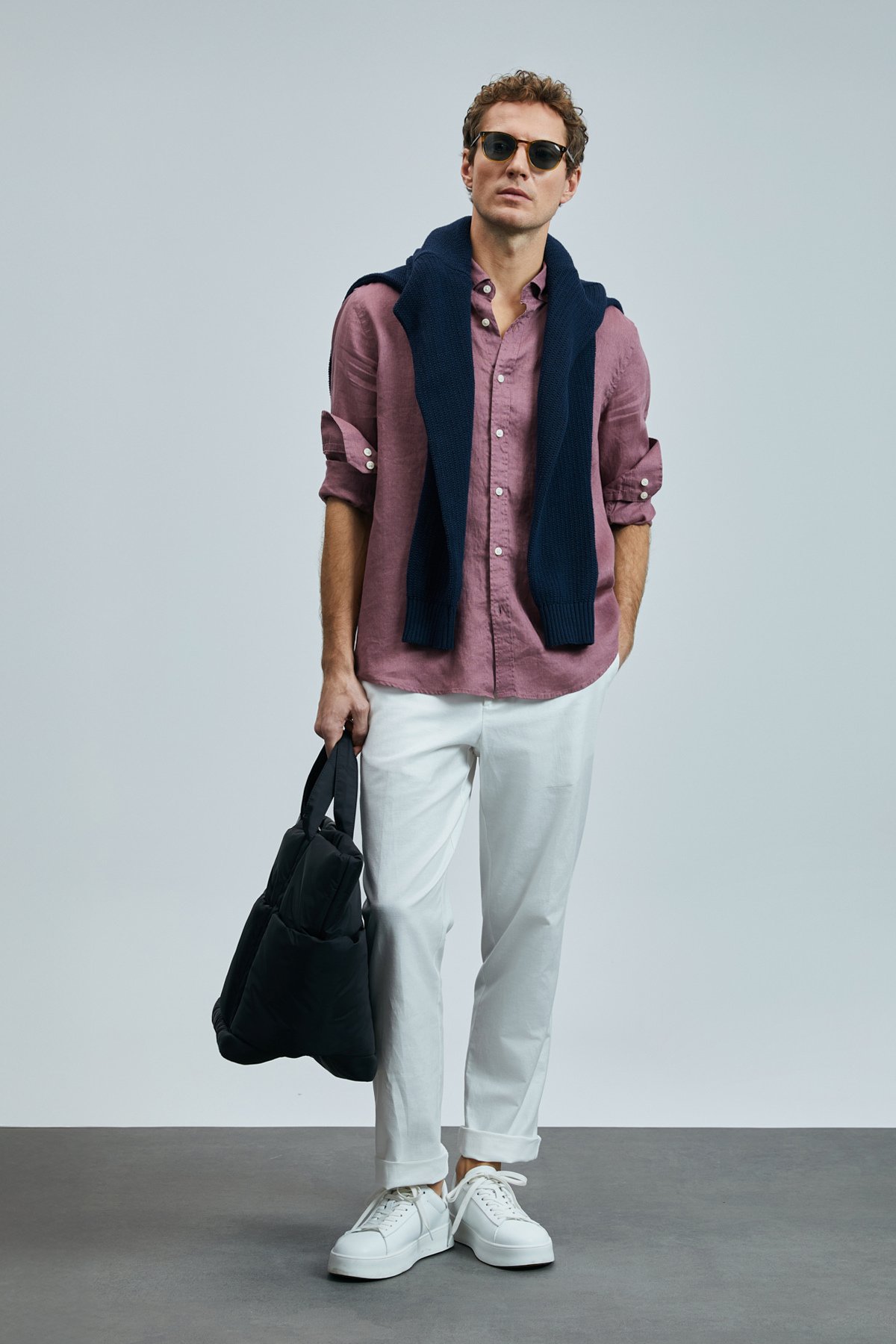 Karl Schicke Herren-Chinohosen Slim Fit Weiß - LUFIAN