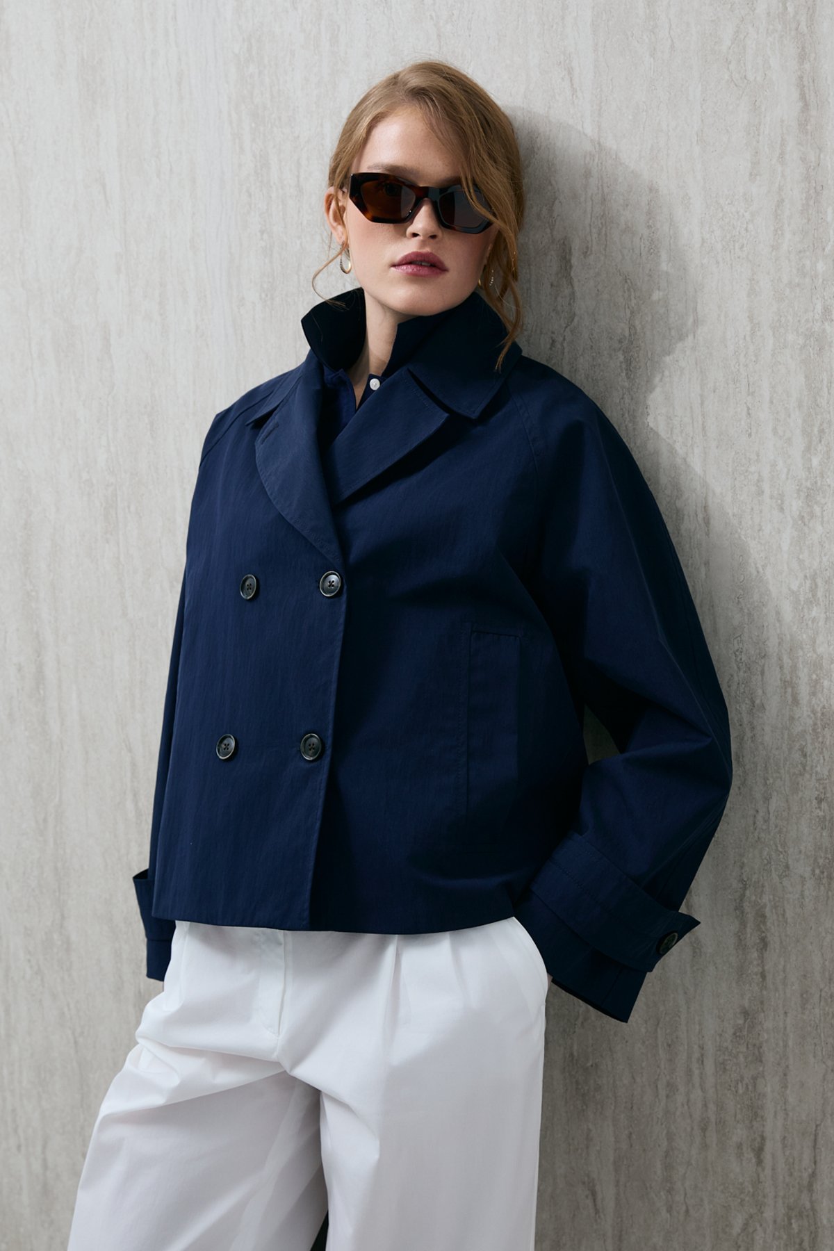 Kriton Damen-Oberbekleidung Marineblau - LUFIAN