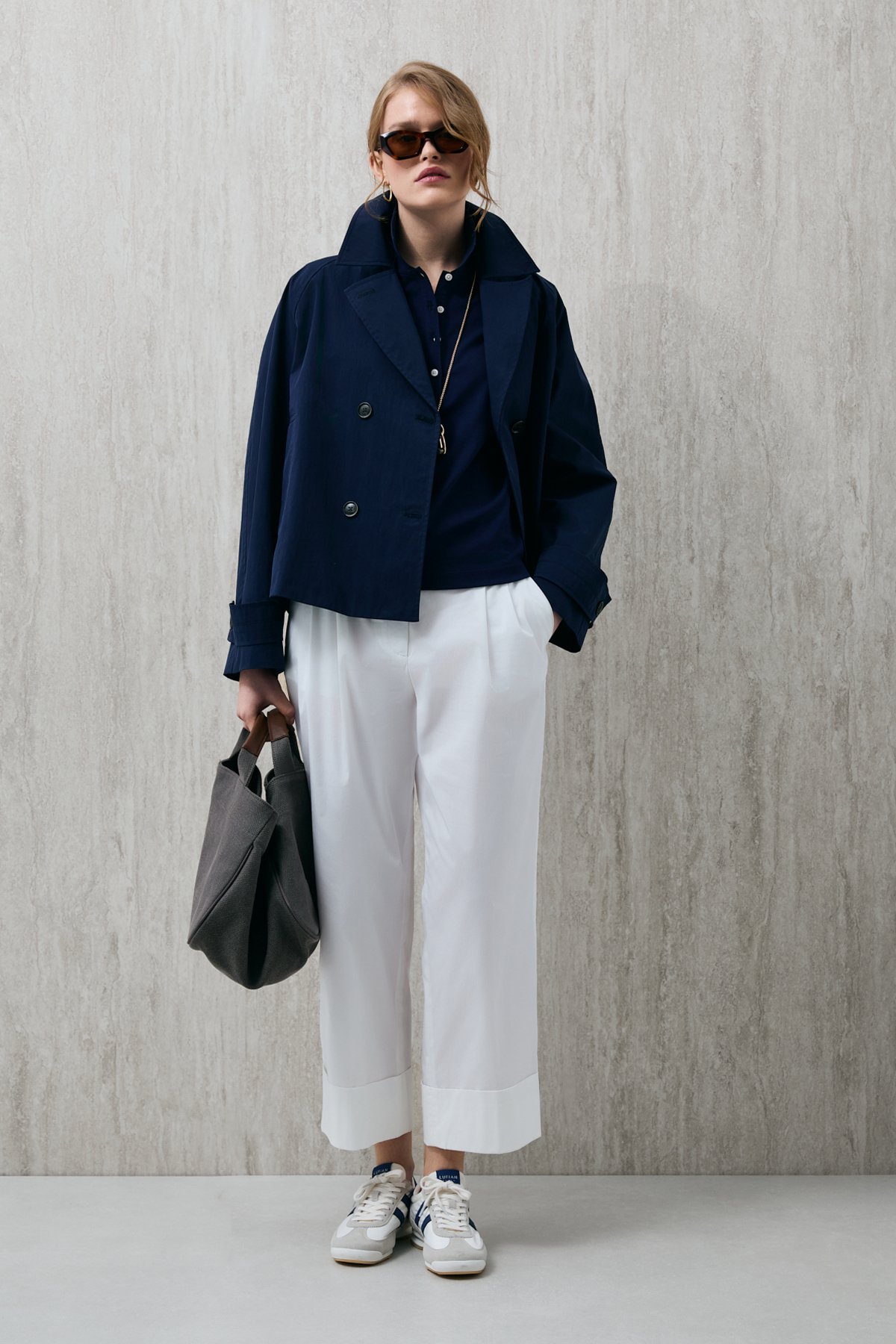 Kriton Damen-Oberbekleidung Marineblau - LUFIAN