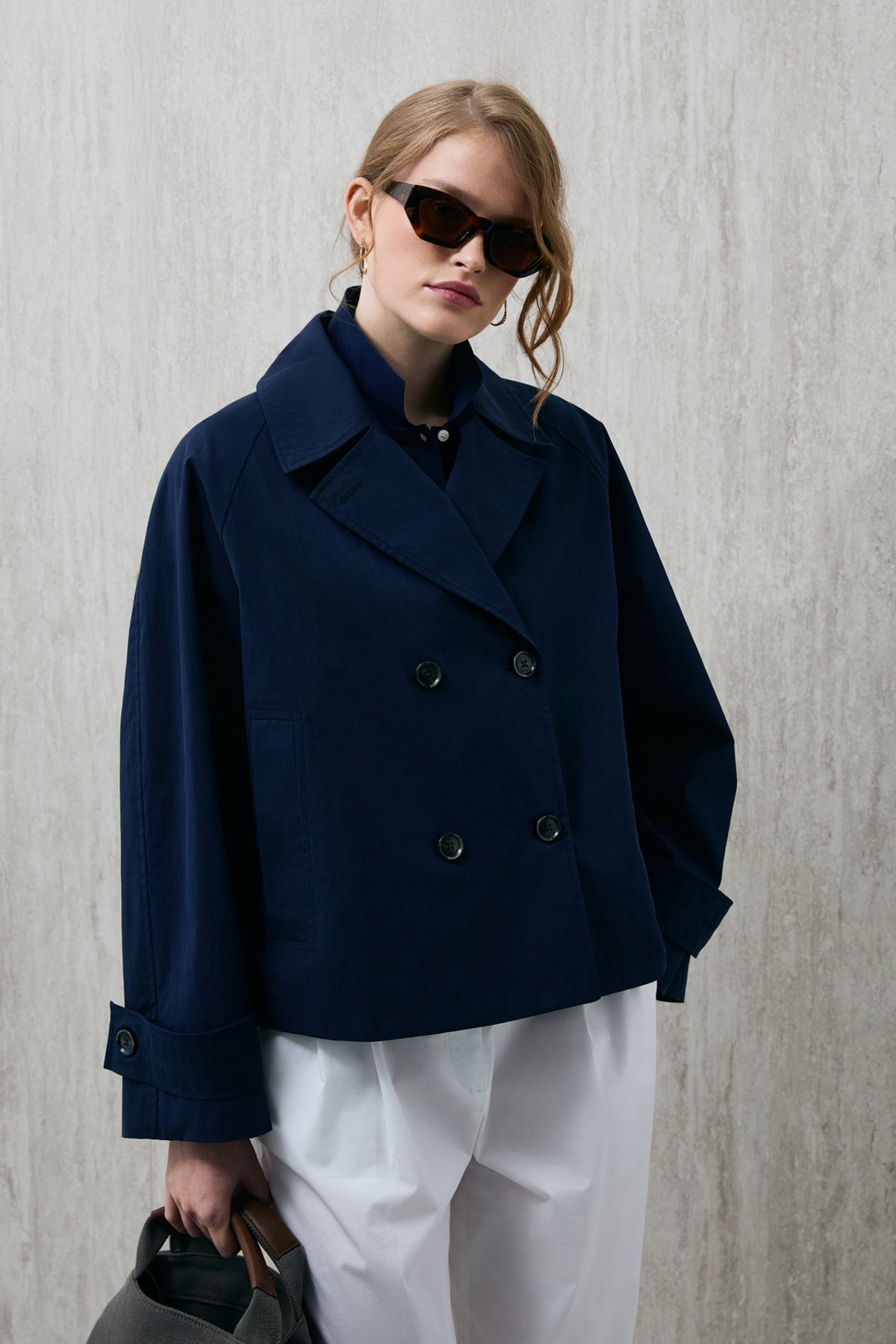 Kriton Damen-Oberbekleidung Marineblau - LUFIAN
