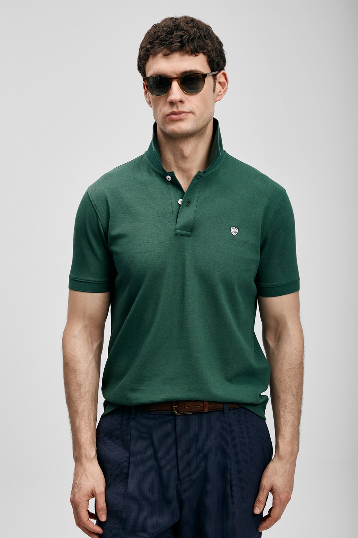 Laon Kluges Herren-Polo-T-Shirt Duck Green - LUFIAN
