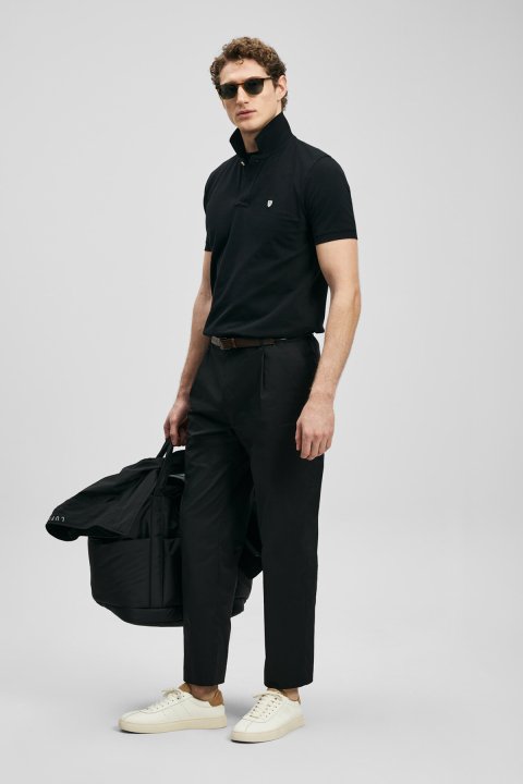 Laon Schickes Herren-Polo-T-Shirt Schwarz - LUFIAN (1)