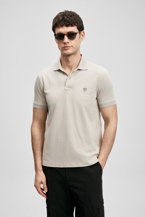 Laon Smart Men's Polo T-Shirt Stone - LUFIAN