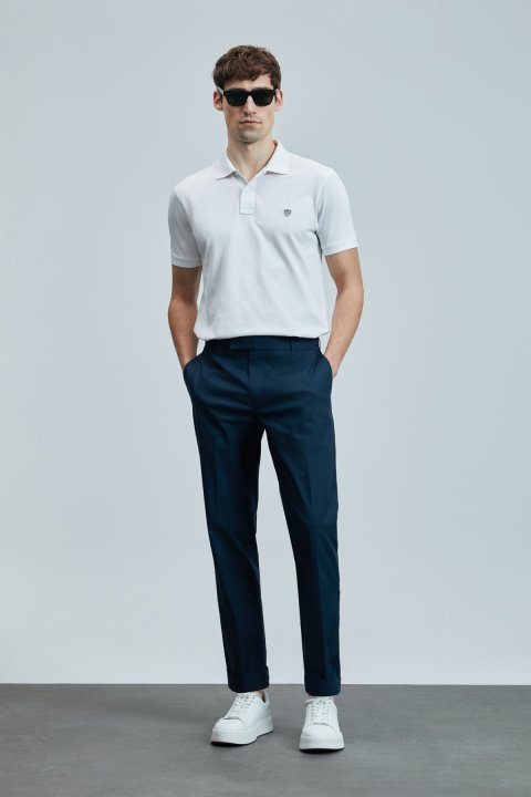 Laon Smartes Herren-Polo-T-Shirt weiß - LUFIAN