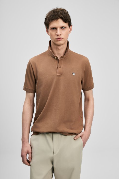 Laon Kluges Herren-Polo-T-Shirt Cinnamon - LUFIAN