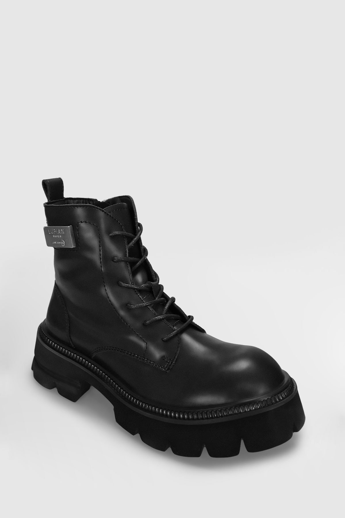 Laura Damenlederstiefel Schwarz - LUFIAN (1)