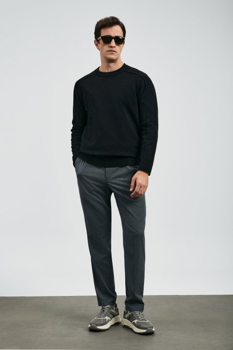 Les Herrenpullover Schwarz - LUFIAN
