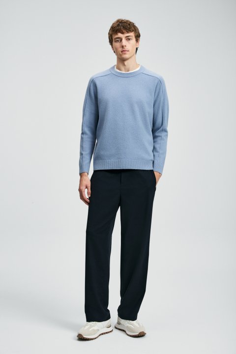 Les Herrenpullover Blau - LUFIAN