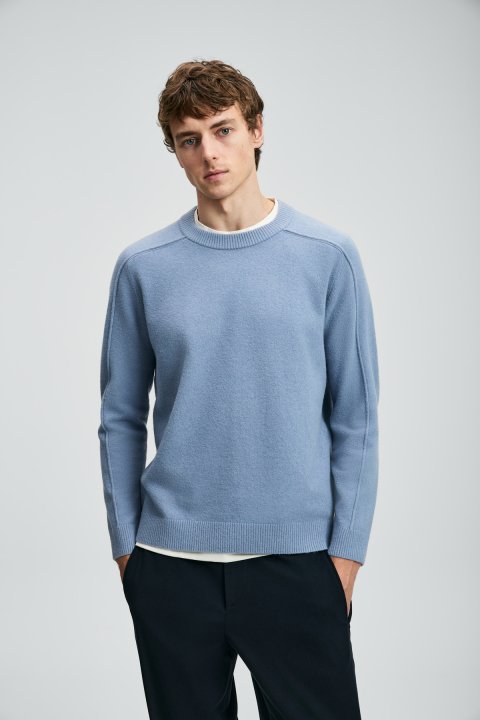 Les Herrenpullover Blau - LUFIAN (1)