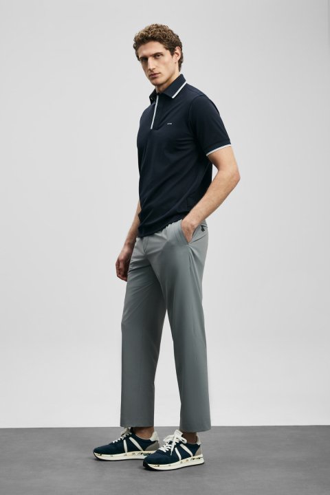 Levı Smartes Herren-Polo-T-Shirt in Marineblau - LUFIAN