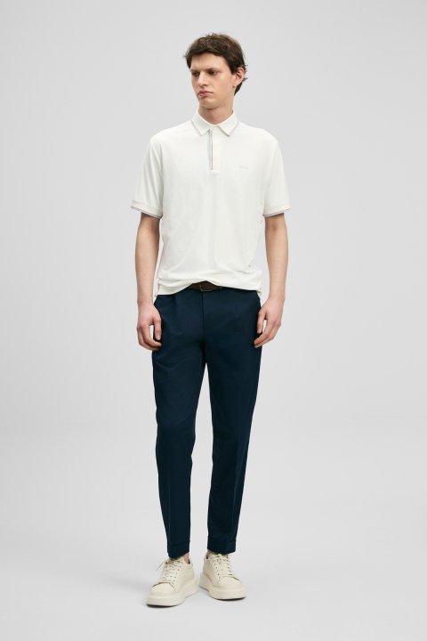 Levı Smartes Herren-Polo-T-Shirt weiß - LUFIAN