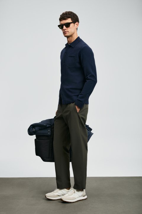 Luce Herrenpullover Marineblau - LUFIAN