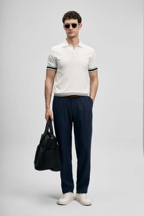 Luıs Herren Modal Blend Pullover Off White - LUFIAN