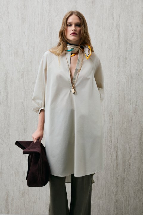 Mabel Damenkleid Beige - LUFIAN